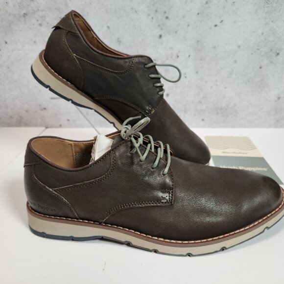 Hush Puppies Titan Leather Lace-Up Casual Shoes Mens Size 9M - Picture 2 of 16